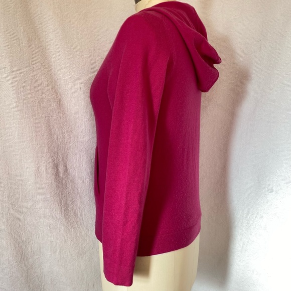 Lord&Taylor S/M hot pink zip front sweater - Picture 3 of 8